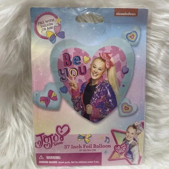 JoJo Siwa Nickelodeon 37” Inch Foil Balloon “Be You” Fill with Helium or Air - Picture 2 of 4